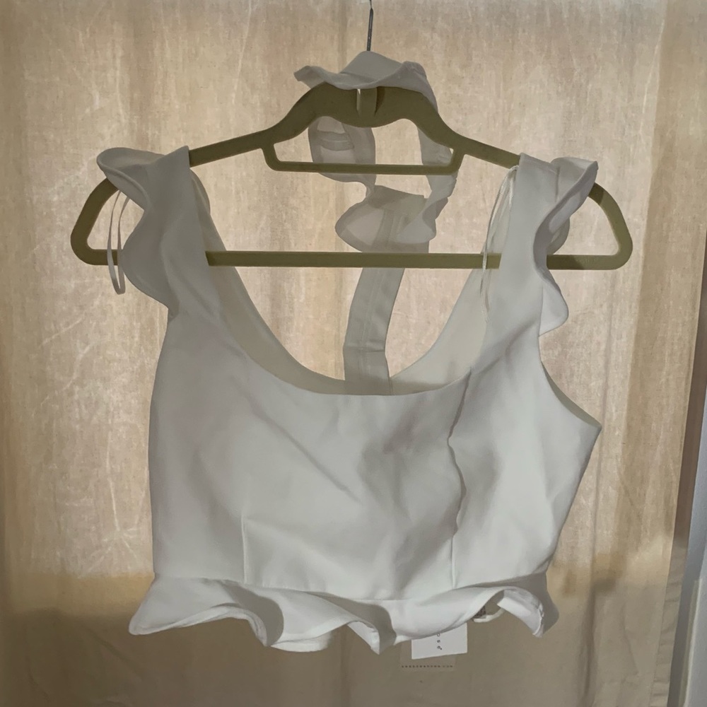 Endless rose choker ruffle crop top